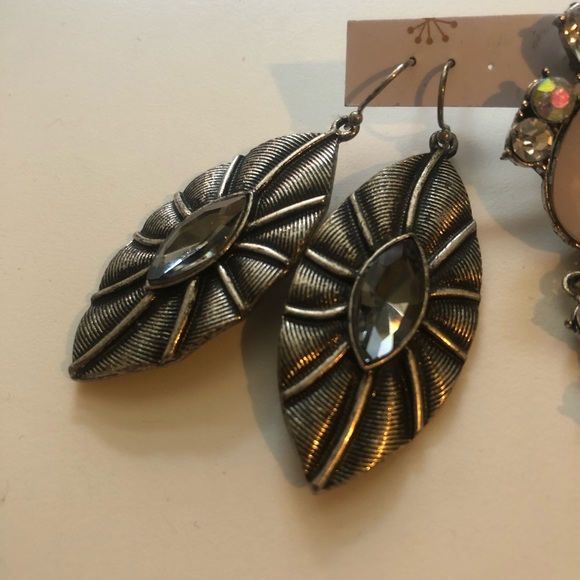 3 Pairs of Rhinestone Earrings - Picture 2 of 4